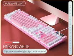 Imagem do Teclado Gamer Gamer NÃO Membrana Teclado Mecânico Teclado 104 Teclas Com RGB/Branco Retroiluminado? para PC Computador Portátil