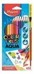 Lápices de Colores Maped color peps Aqua caja x 12