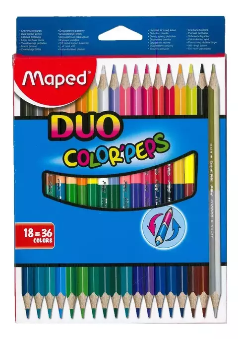 Lápices De Colores Maped color peps Duo caja x 18