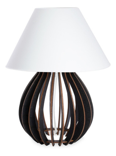 Abajur Moderno Bola Luminária De Mesa Preto