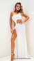 Vestido longo branco Paetê