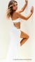Vestido longo branco Paetê na internet