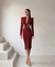 Vestido Midi Fivela - Elliot Marsala - comprar online