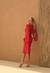 Vestido Midi Fivela - Elliot Vermelho - Andrea Moraes Store