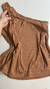 Blusa feminina alça única nula manga marrom canelada - comprar online