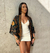 Kimono feminino estampa flor do deserto azul - loja online