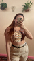 Cropped estampado caju nude/marrom na internet