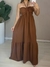 Vestido longo Milena marrom