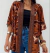Kimono estampado viscose étnico marrom - comprar online