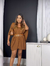 Bata capa com top marrom boho chic - Manuella Dumas