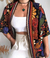 Kimono viscose estampa outono floral - Manuella Dumas