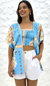 Conjunto cropped e kimono estampas - comprar online