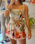 Conjunto cropped e short lurex estampas variadas