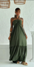 Vestido longo Milena verde - comprar online