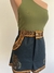 Short sarja estampa flor do deserto azul - loja online