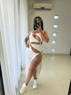 Vestido fiesta oro