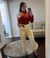 Calça Cenoura Bege