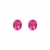 Brinco Oval Safira Pink Fusion Prata 925 com Banho de Ródio