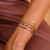 Pulseira Cristais Rosados Banhado a Ouro 18k na internet