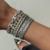 Pulseira Seta Escama em Ródio