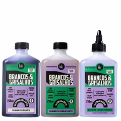 Kit Lola Brancos e Grisalhos - Shampoo Silver, Hidratante e Booster 250ml na internet