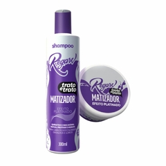 Kit Shampoo e Máscara Condicionante Matizadora Platinado Regarv 300g - comprar online