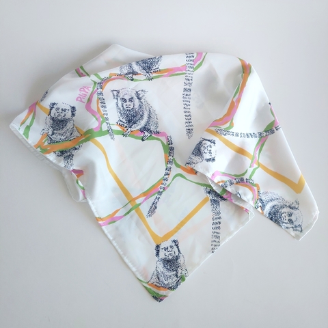 Pañuelo Macacos -Fondo blanco