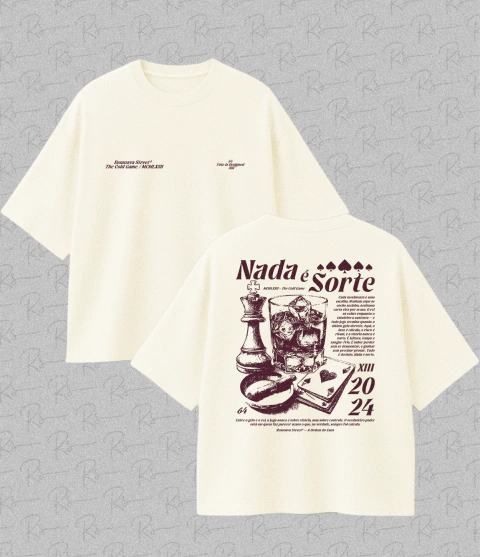 Camiseta Boxy - Nada é Sorte - comprar online