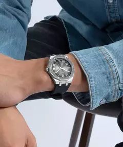 Reloj Guess Asset Gw0663g1 Goma Negra - tienda online