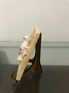 Imagem do Divino Espírito Santo Raiado em Gesso Pintada à mão ideal presente de batismo para mesa (SUPORTE NÃO INCLUSO) - Ateliê Santa Pureza