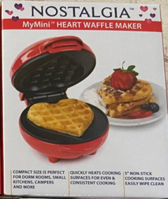 Máquina MyMini Waffle Maker - Nostalgia formato coração