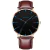 2023 moda masculina minimalista ultra fino relógios simples negócios aço inox