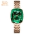 WIILAA-Relógio de quartzo de luxo feminino, estilo diamante verde, criativo e ? - loja online