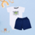Conjunto Bebê Menino Body Crocodily Branco e Bermuda