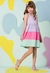 Vestido Feminino Infantil Tricolor Lilás