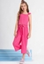 Conjunto Feminino Infantil Pantacourt Ribana Rosa