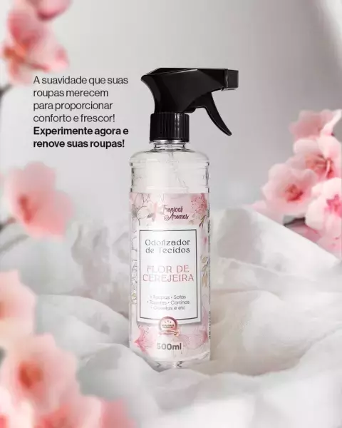 Odorizador de Tecidos Flor de Cerejeira 500ml Tropical Aromas
