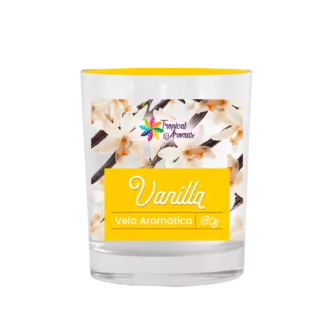 Vela Aromática Perfumada 180gr Vanilla Tropical Aromas