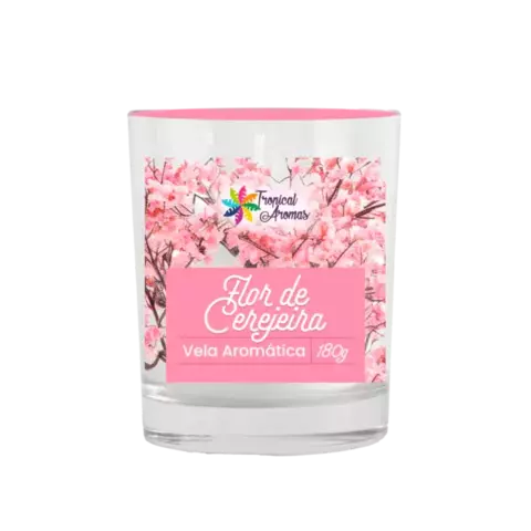 Vela Aromática Perfumada 180gr Flor de Cerejeira Tropical Aromas
