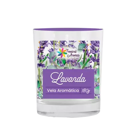 Vela Aromática Perfumada 180gr Lavanda Tropical Aromas
