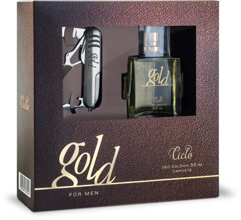 Kit Gold Deo Colônia Gold 50ml + Canivete