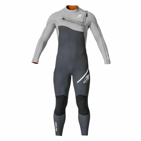 Long john manga longa chestzip 1mm flexxxa pro surf mormaii Cinza