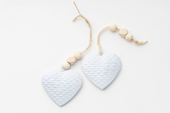 SETX2 CORAZONES BLANCO DE 6CM
