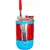 Copo Neo C/ Canudo Homem Aranha 300ml em Aço Inox Zona Criativa