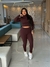 Conjunto - Calça e Cropped com Gola e Zíper - Loja beleza modas