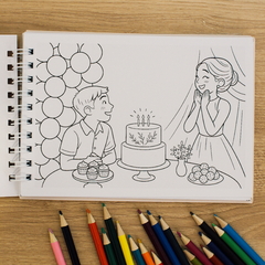 Livro de colorir personalizado