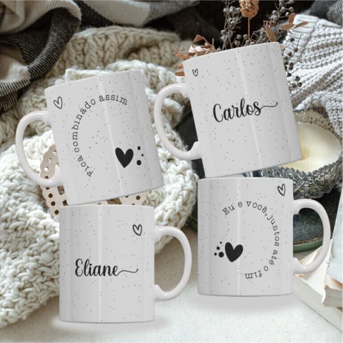 Caneca Personalizada para Namorados - Frases e Nomes