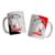 Caneca estilizada para o Dia dos Namorados com ilustrações de Flork e frases engraçadas.