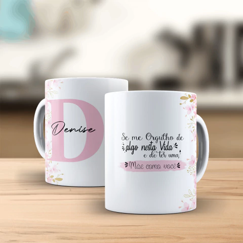 Caneca Personalizada para Mães - Alfabeto - Tudo a Ver | Presentes Personalizados