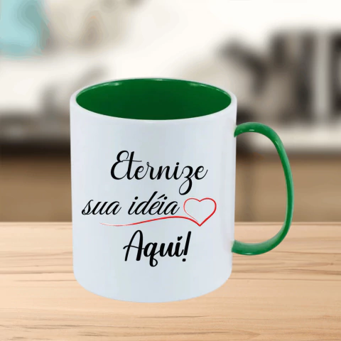 Caneca Personalizada com Nome ou Frase - Polímero Colorida - loja online